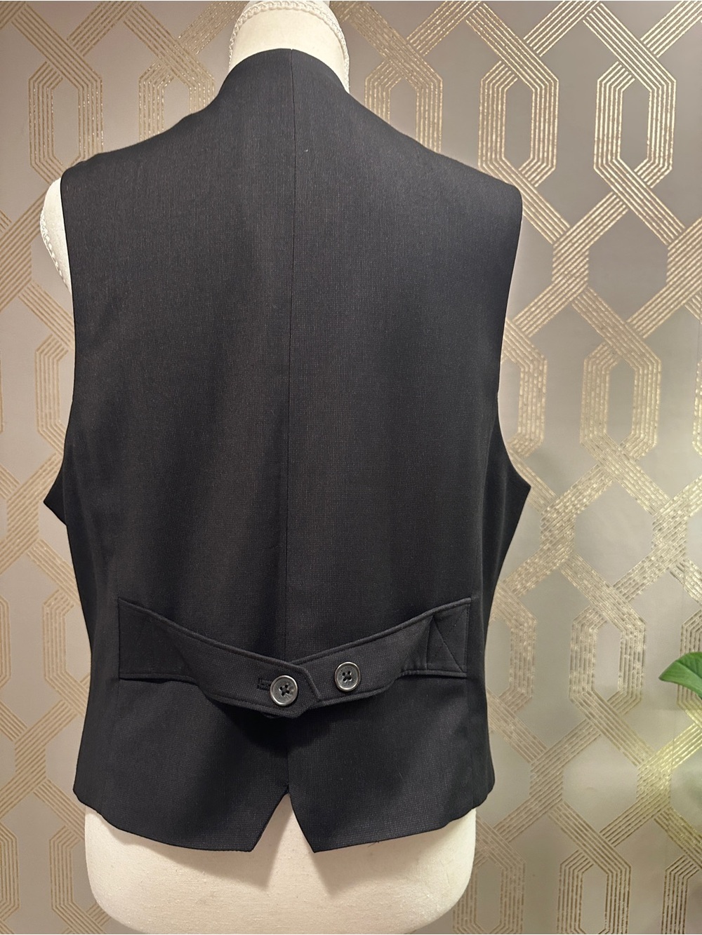 Marc Anthony Black Lined Dress Vest - Men's Medium - Picture 5 of 5